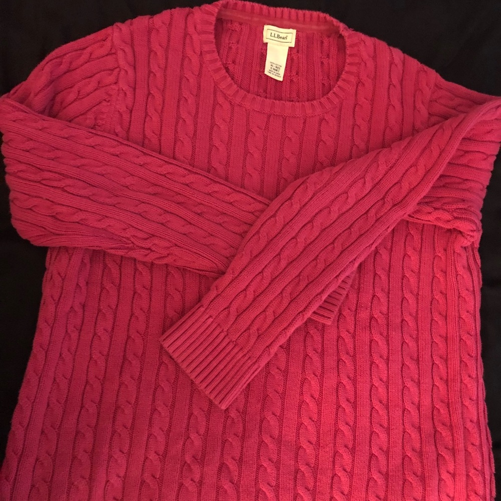 LL Bean Cotton Ribbed Sweater Size XLG